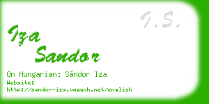 iza sandor business card