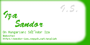 iza sandor business card